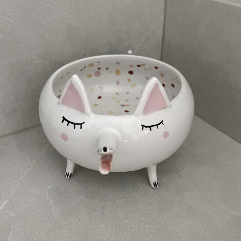 Anthropologie Animal Dog Ceramic Planter Trinket Jewelry Dish
